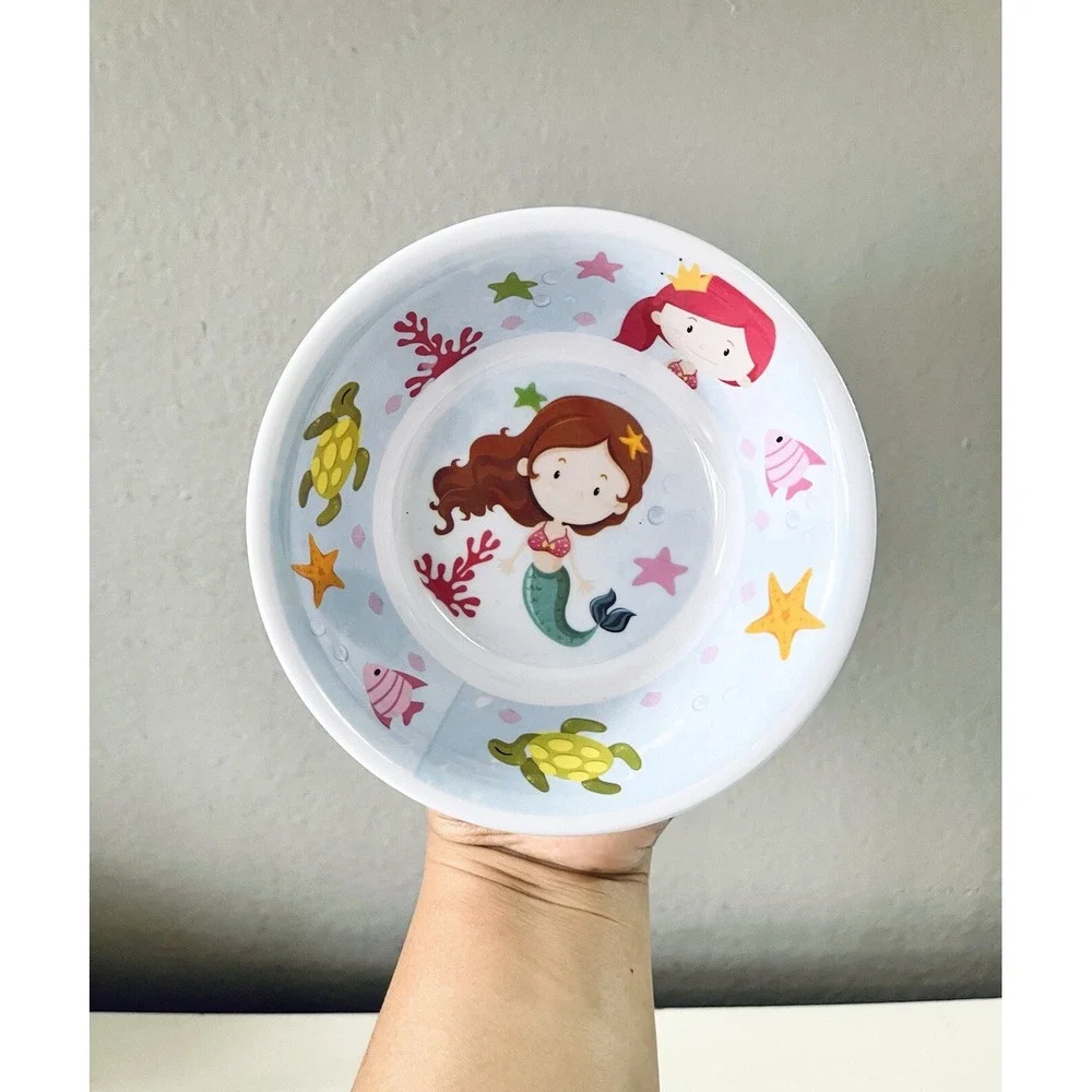 Children's Mermaid Melamine Plastic kids‎ snack bowl