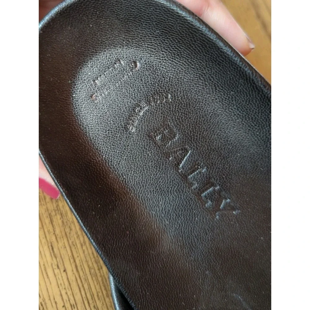 Bally Sandals Men US 12 E Black Leather Slides Slip On Comfort Italy Resort
