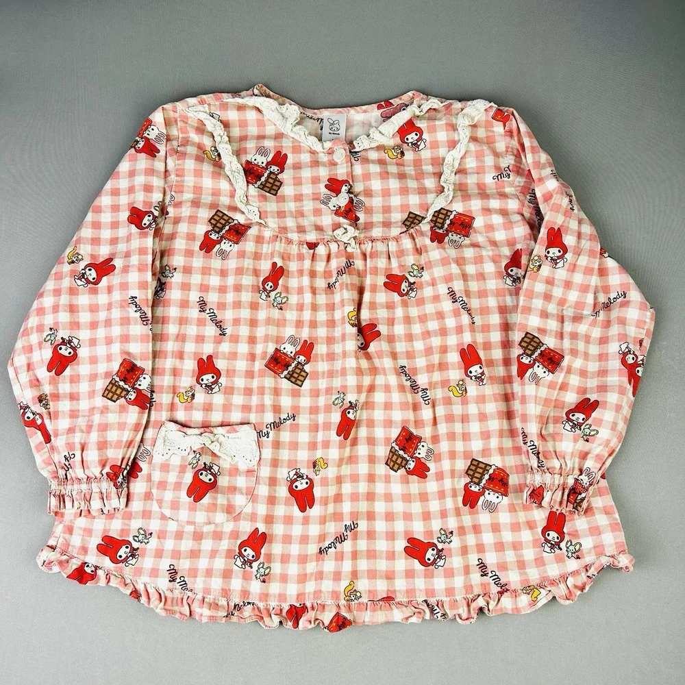 My Melody Little Girls XS-S‎ Pajama Top Shirt (Read)