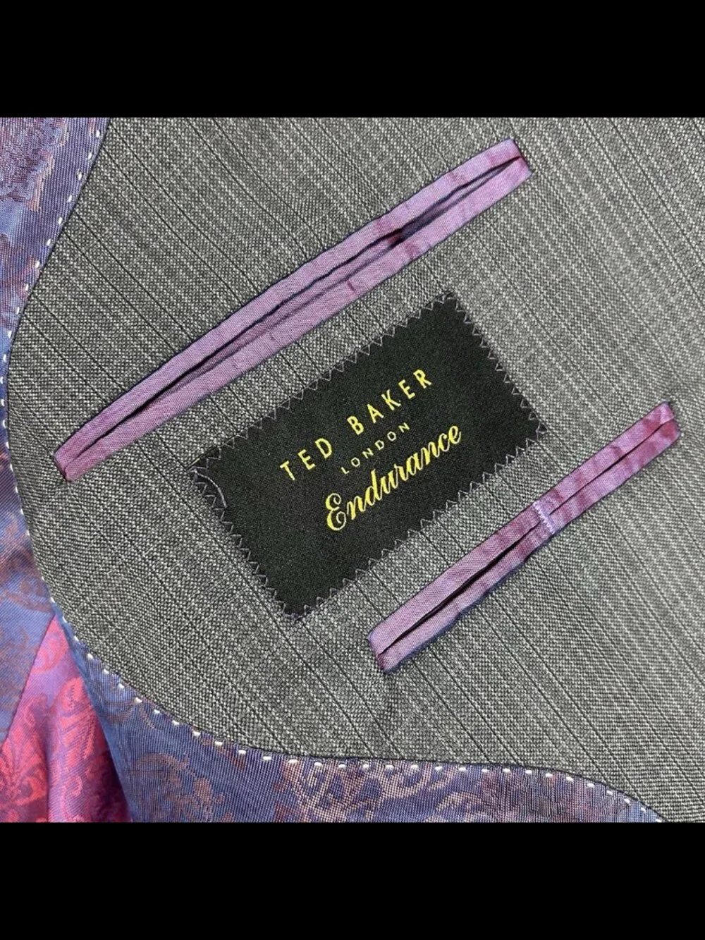 Ted Baker Endurance Blazer Mens 46R Gray Wool Jarrett CT Jacket Sport Coat