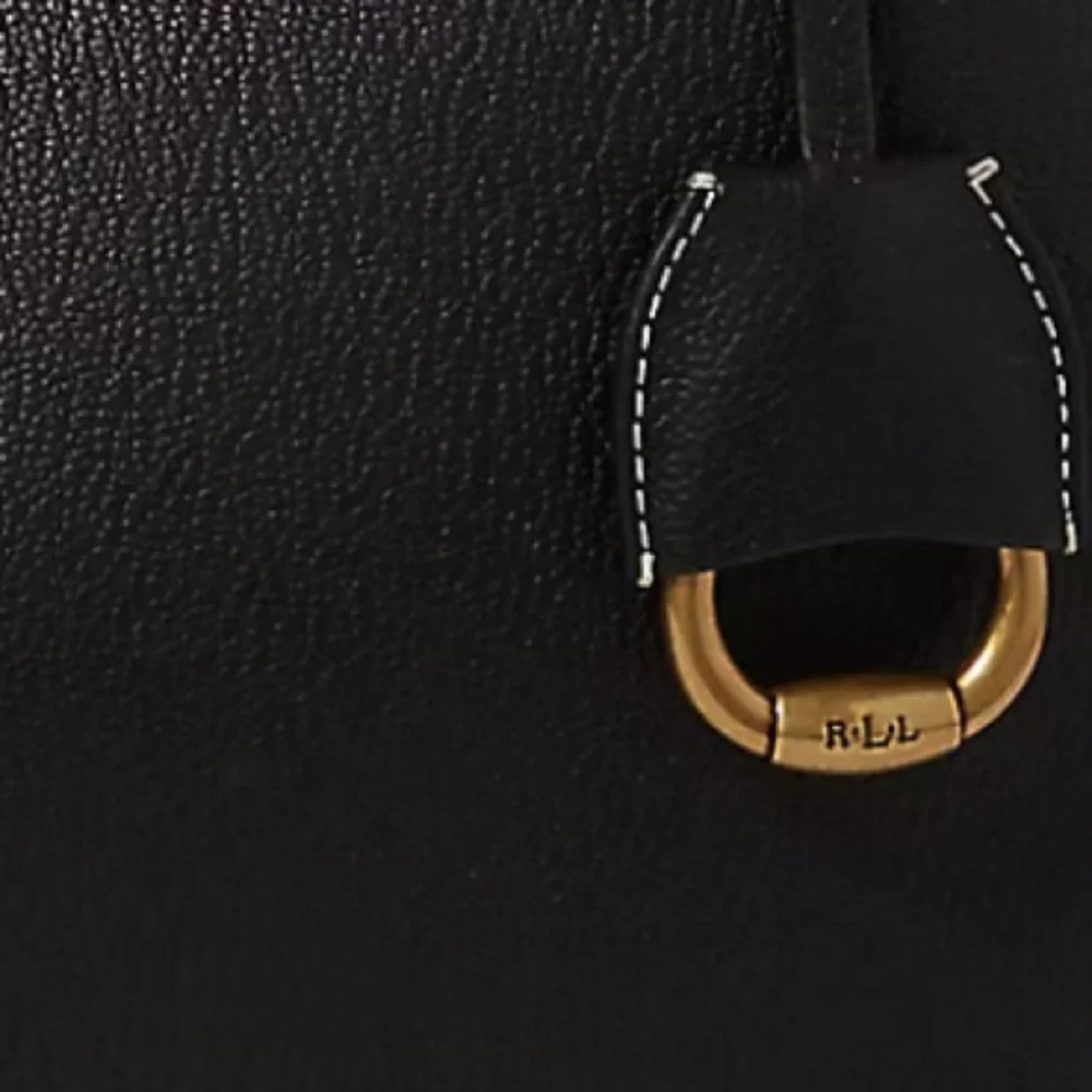 Ralph Lauren Millbrook Leather Bag Shoulder Bag Black Leather Large NEW