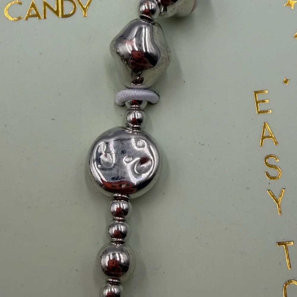 Phone Candy silver beaded
