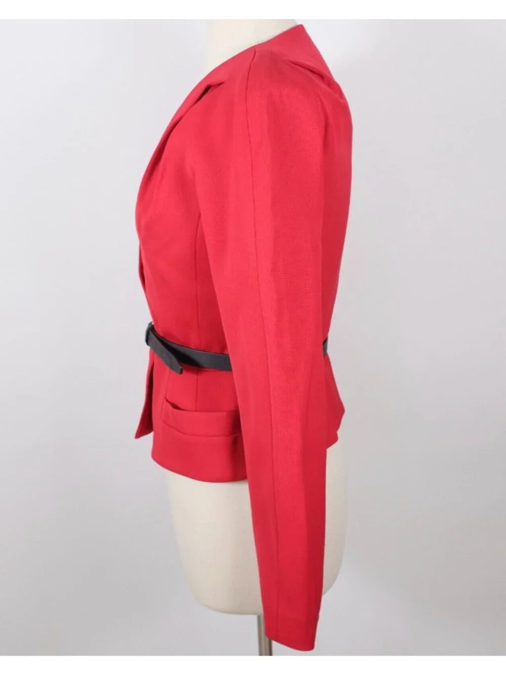 Christian Dior Paris 38 US 6 Bar Jacket red belted