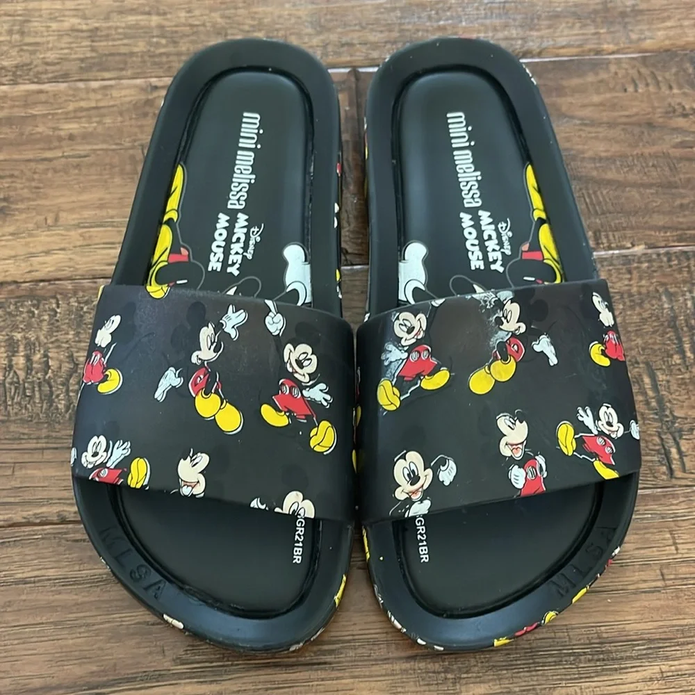 Mini Melissa Disney Mickey Beach Slide Sandals size 13