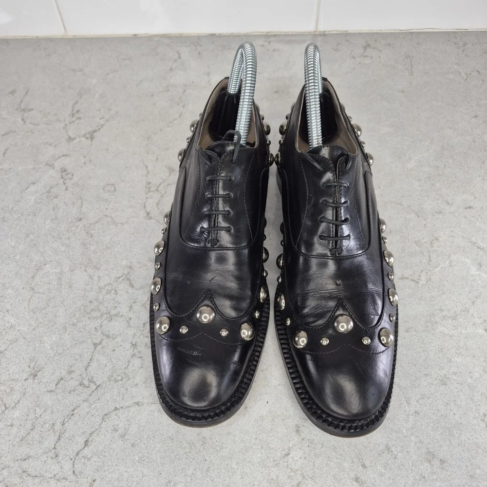 MARC JACOBS Womens Black Studded Oxfords Shoes‎ 37