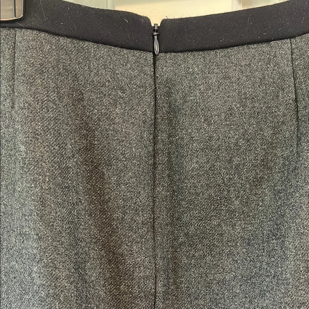 J. Crew No. 2 Pencil Gray Black Knee-Length Wool Skirt - Size 4
