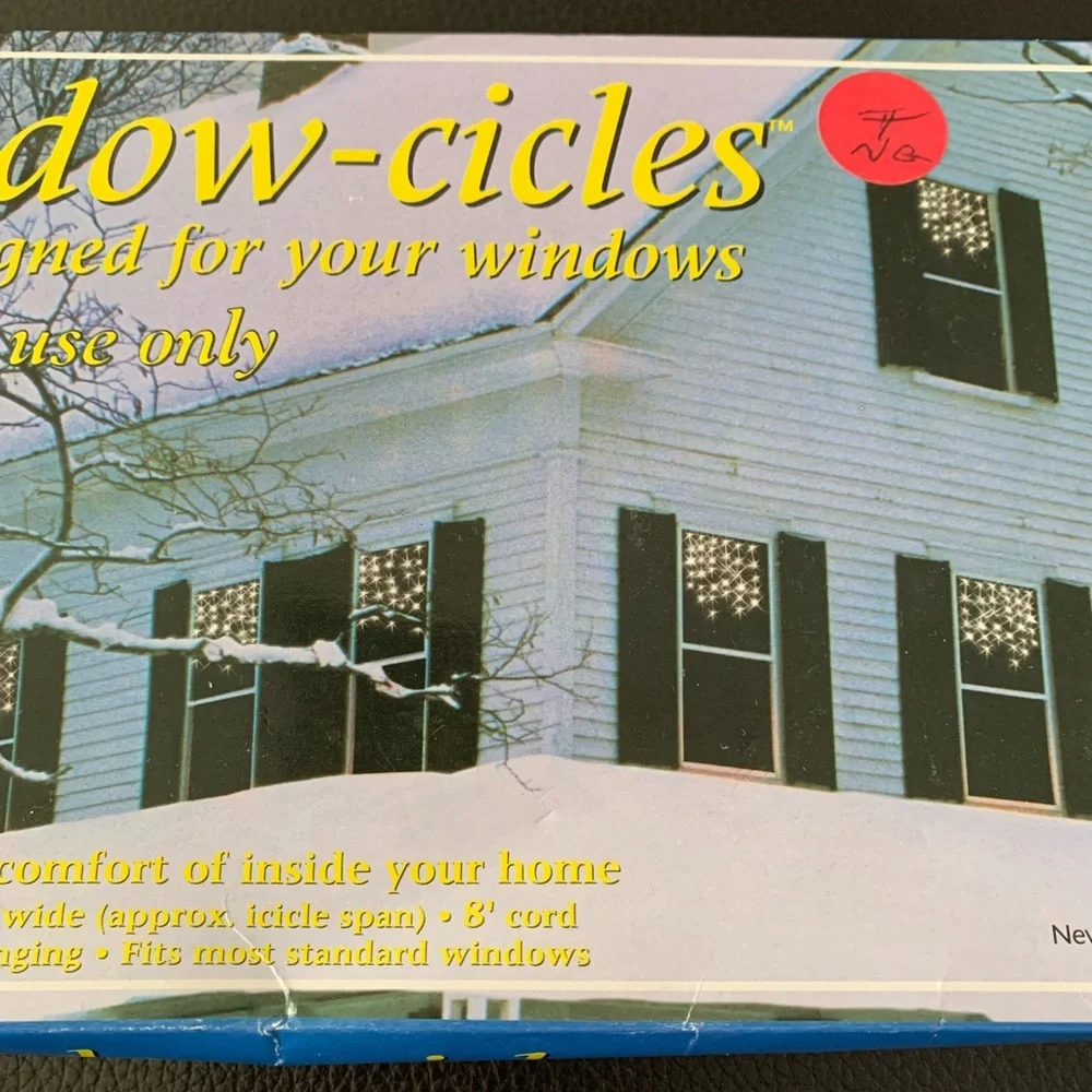 Santa Trim Window - Cicles 50 Clear String Lights Indoor Hanging Icicles 32