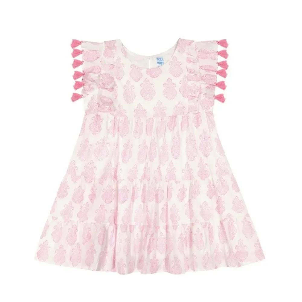 Mer St. Barth Pink Tassel Kids Dress