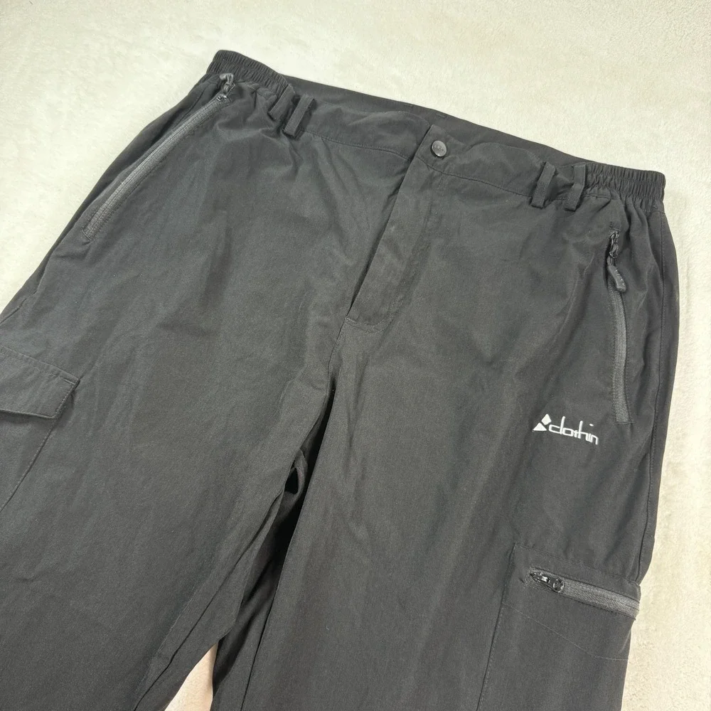 Clothin Mens Hiking Cargo Pants Black CP13210M Size L/30L Nylon Spandex Outdoor