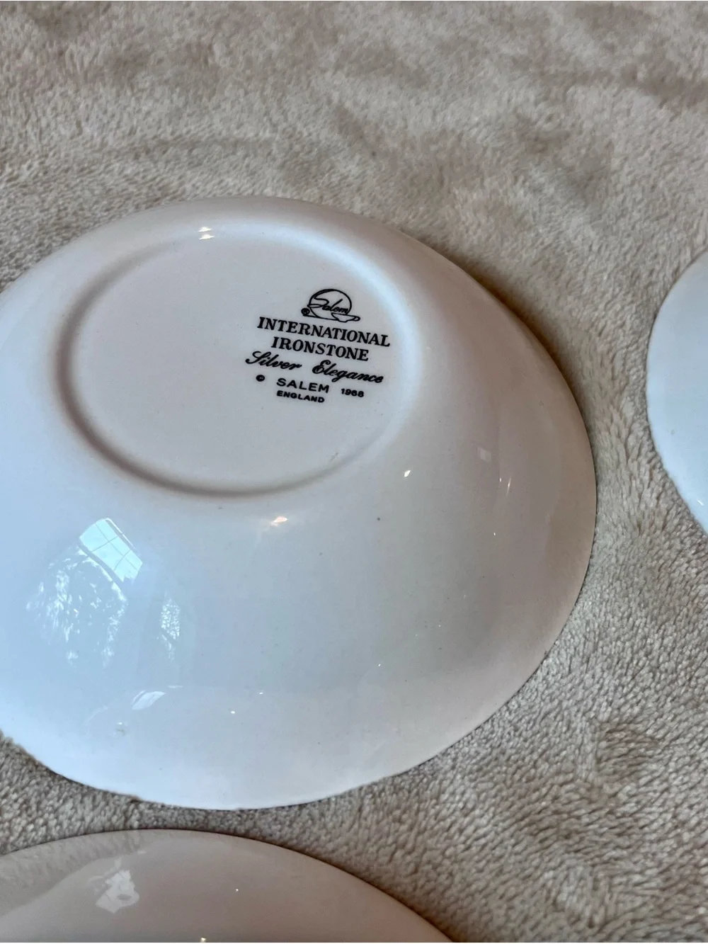 Vintage International Silver Silver Elegance Ironstone Bowls Set of 8 England