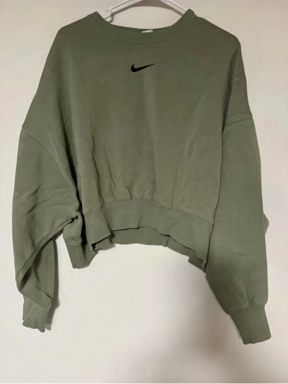 Nike ribbed top green