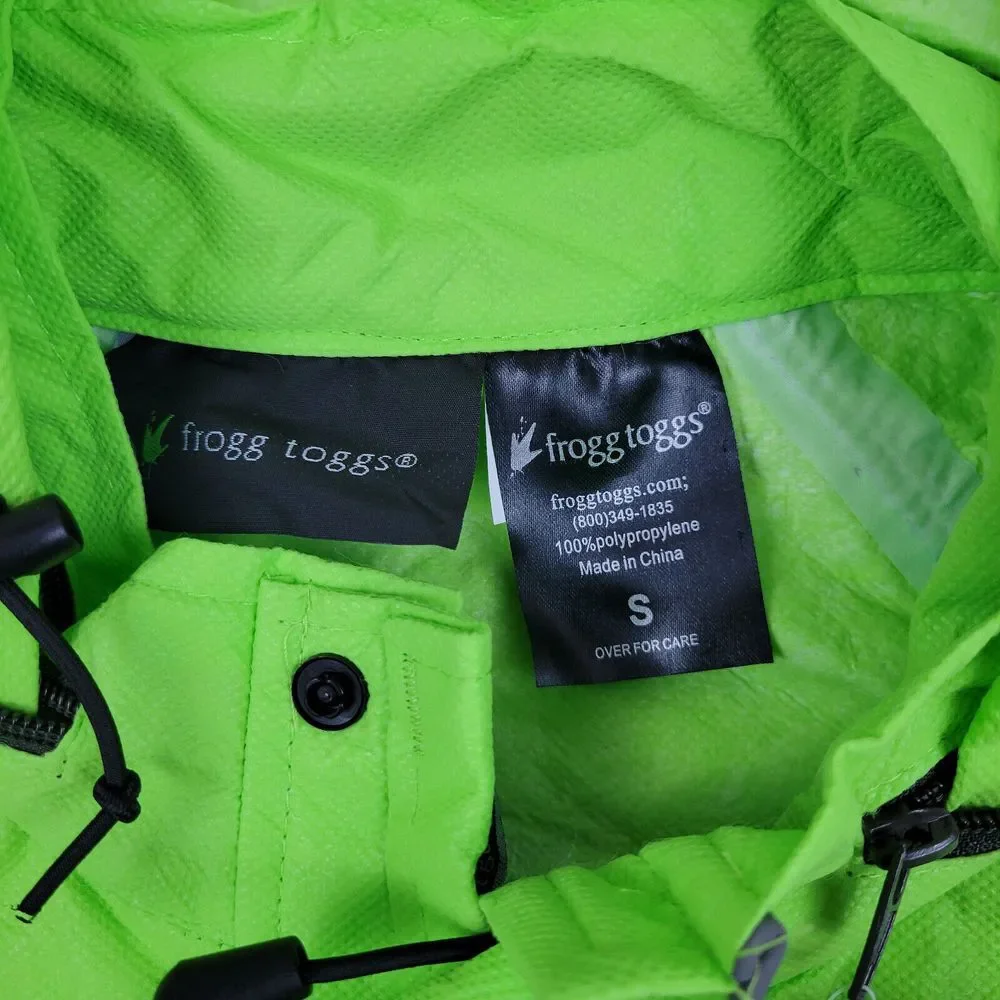 Frogg Toggs Road Toad Reflective Jacket Mens‎ Small Hi-Vis Green FT63133-48 NEW