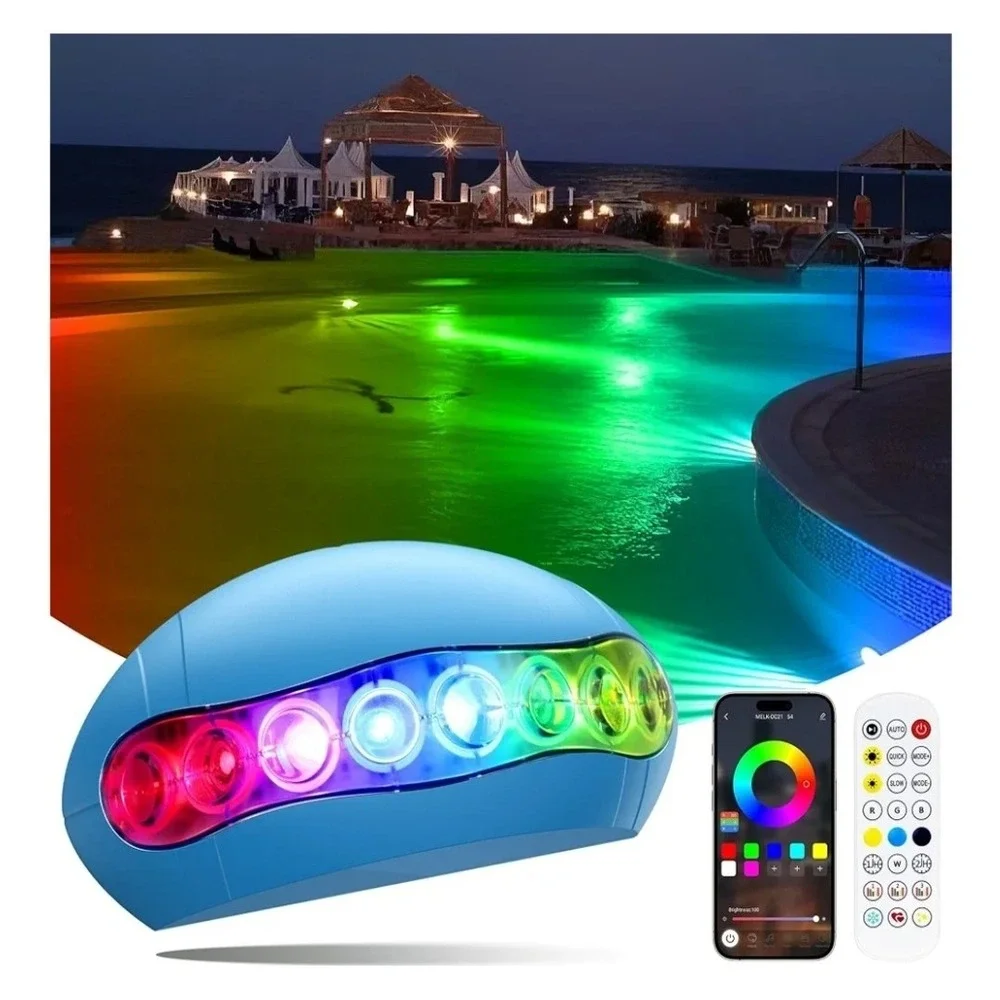 LED Pool Lights,18W Smart RGB Dimmable Underwater Pool Light with APP Control...