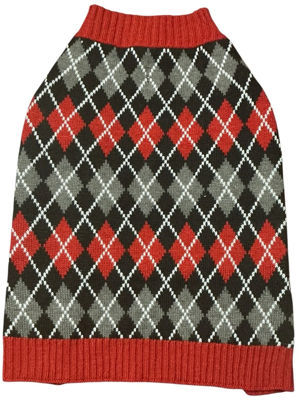 Vibrant argyle knit