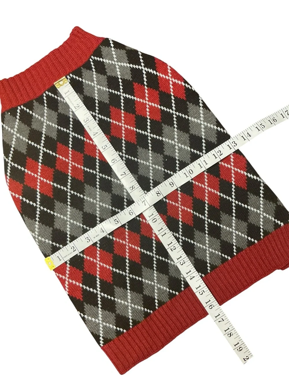Vibrant argyle knit