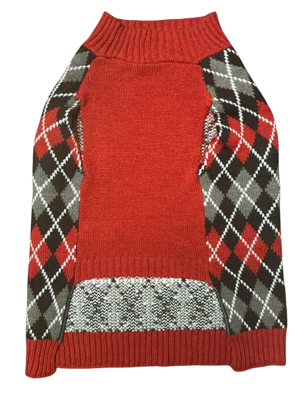 Vibrant argyle knit