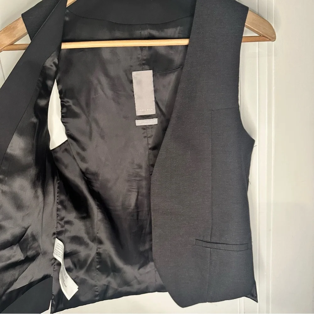 Zara Man Black Dress Vest