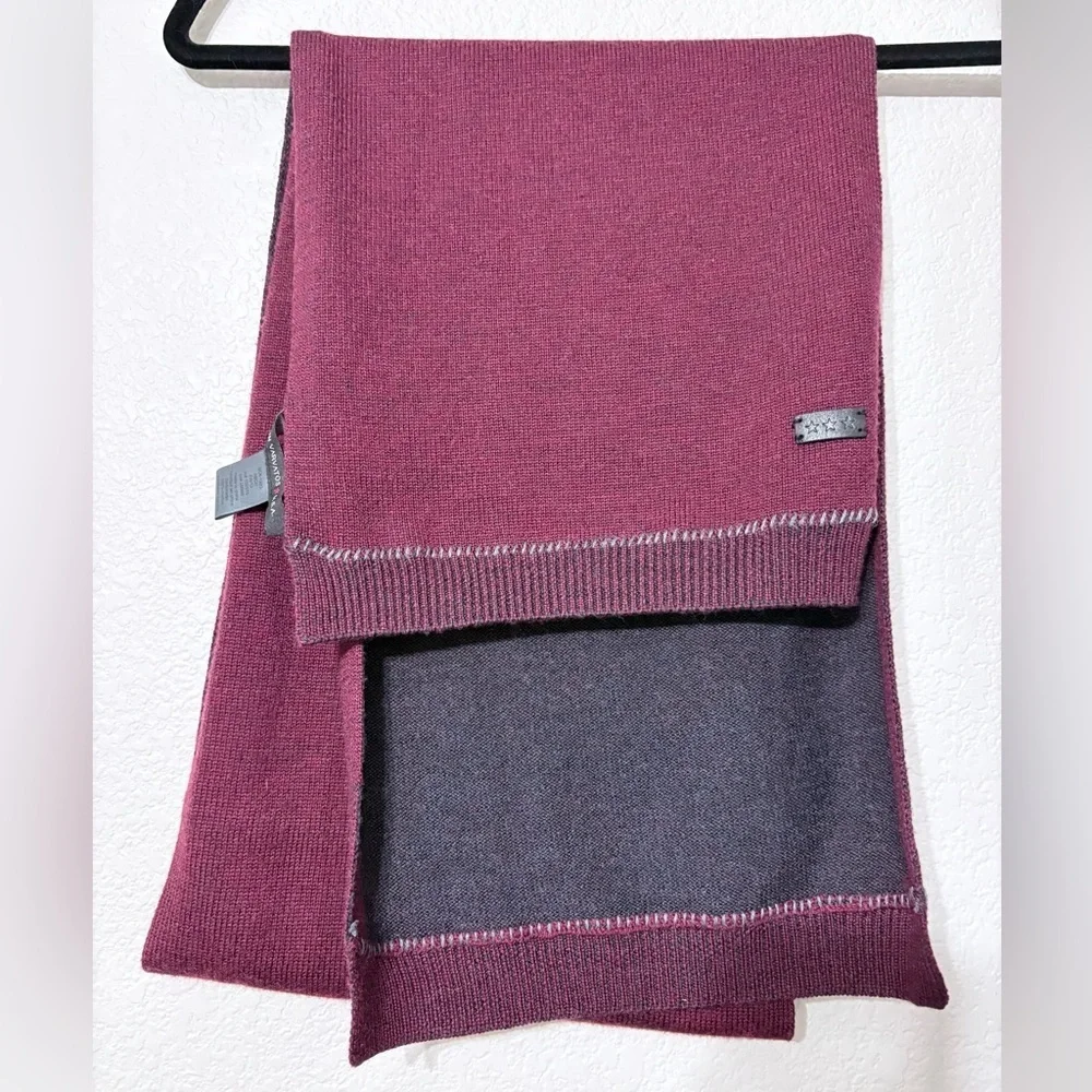 John Varvatos burgundy scarf