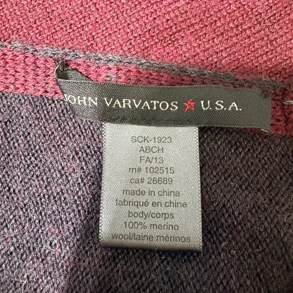 John Varvatos gray leather subtle