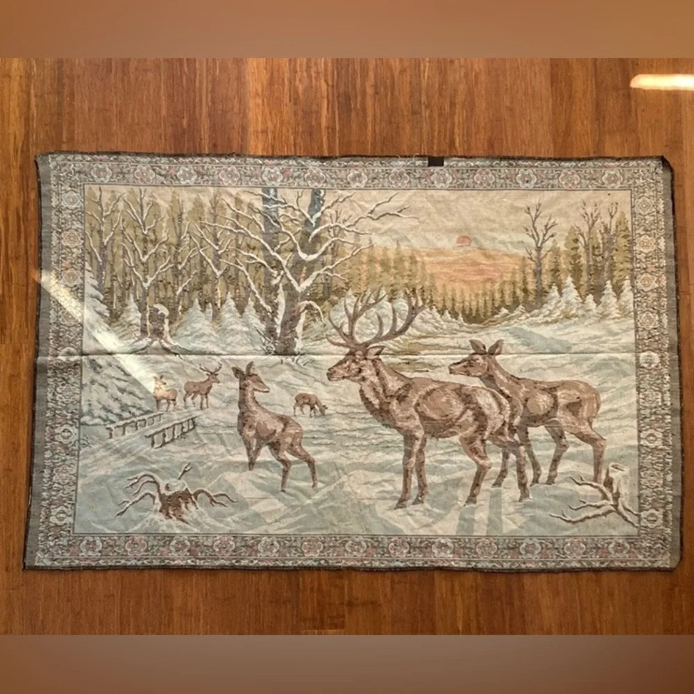 Source Unknown tapestry deer