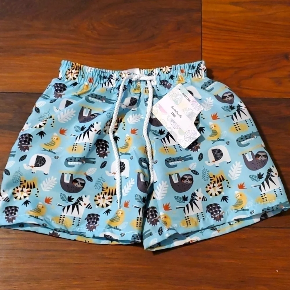 Adorable boys new swim trunks size 18m