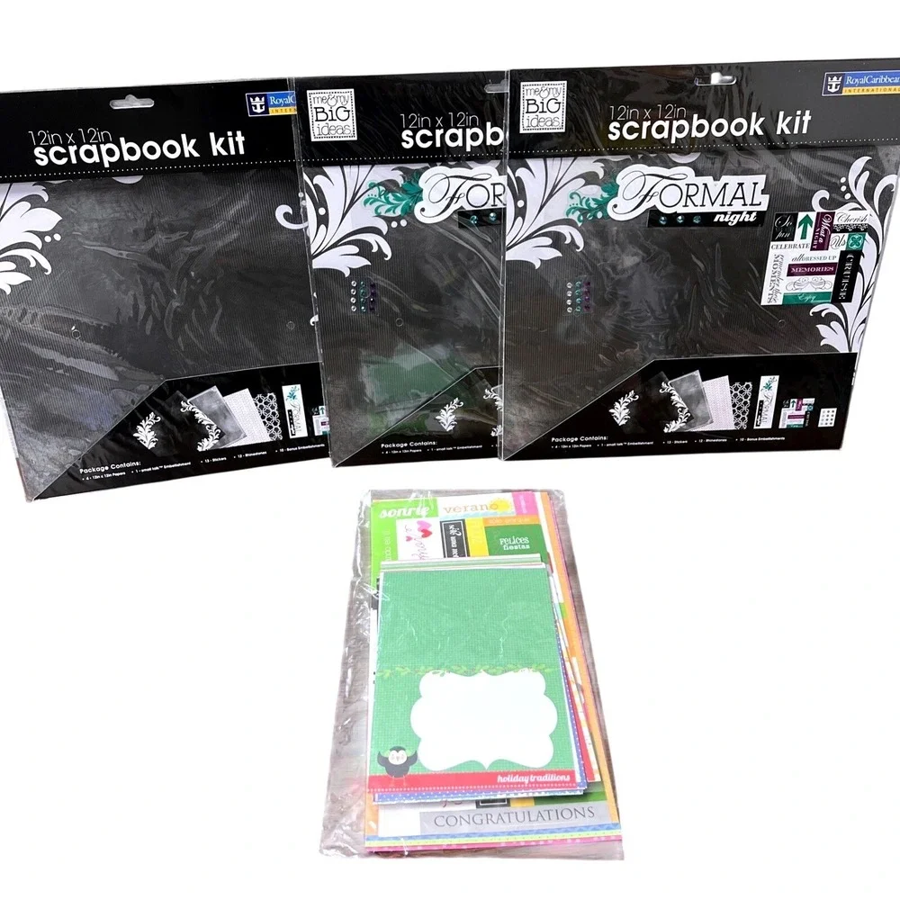 Lot Of 4 Royal Caribbean Scrapbook Kits (Formal Night & Card Making‎ Kit) 12x12