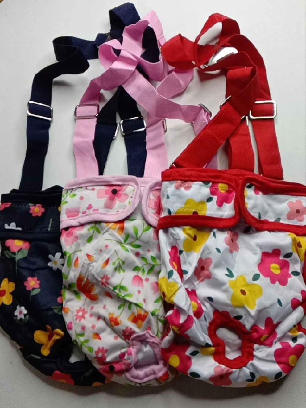 3 Pack Washable Female Dog 🐶 Diaper with Suspender Size M