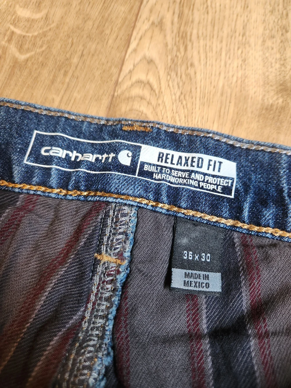 Carhartt Insulated Relaxed Fit Classic Dark Blue Men’s Jeans 36x30