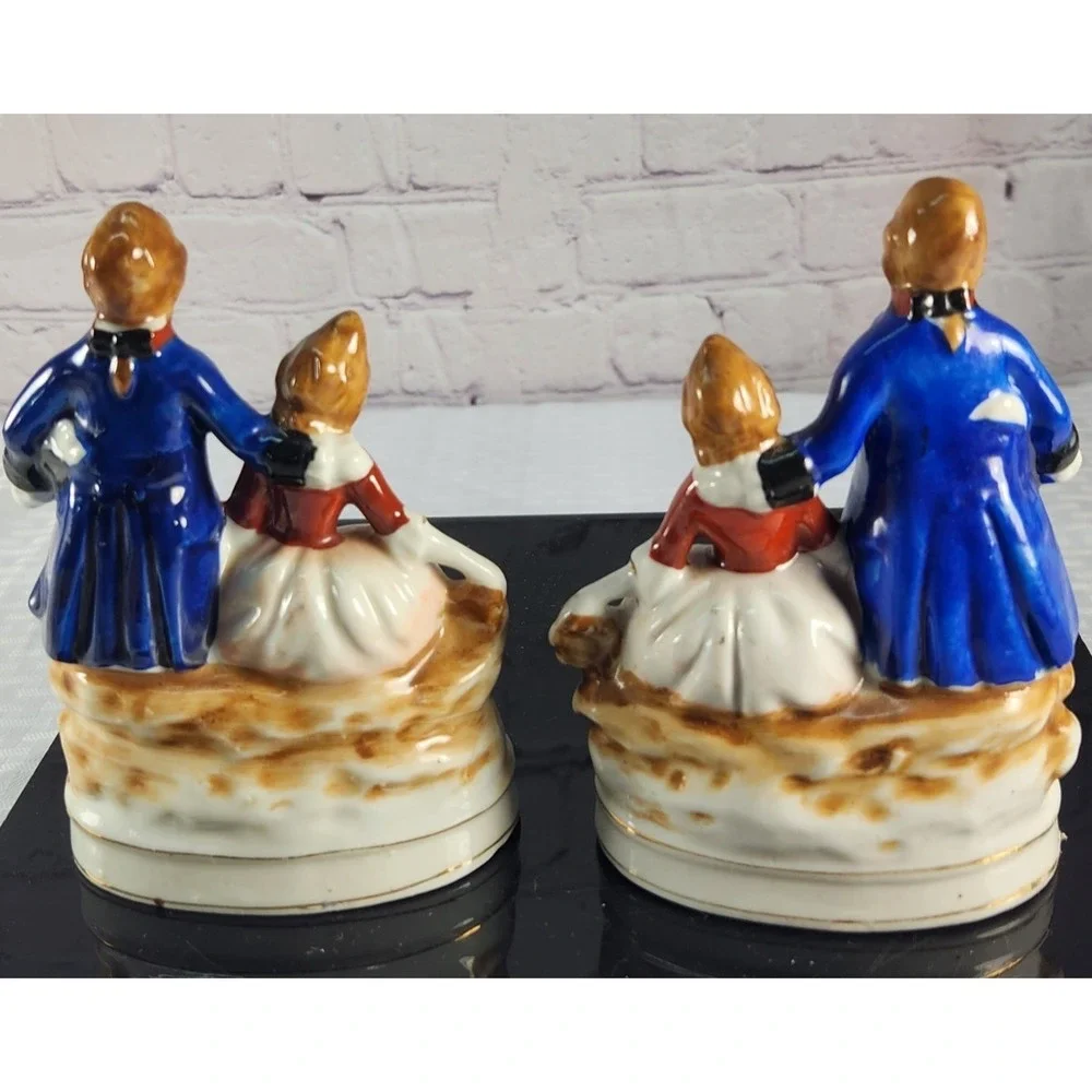 Two Mirrored Vintage Hand Painted Figurines Made In Occupied Japan.