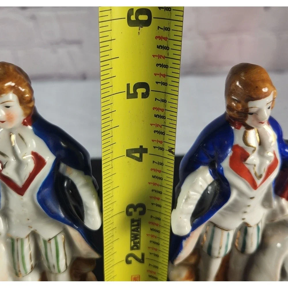 Two Mirrored Vintage Hand Painted Figurines Made In Occupied Japan.