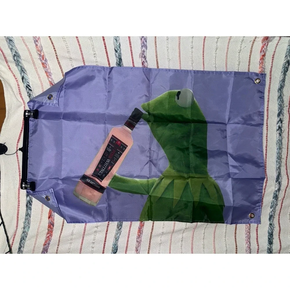 Kermit The Frog With Vodka - Tapestry for Bedroom, Tapestries Wall Hang 35x23.5