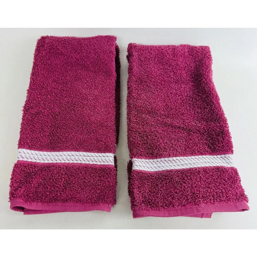 Vintage Home‎ Collection Guest Hand Towels 16 X 25 Bathroom Berry Set of 2 New