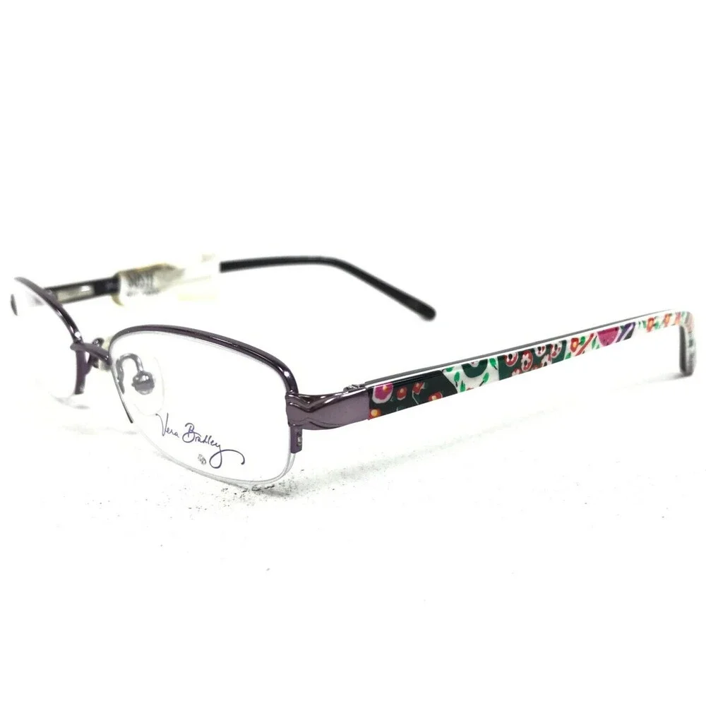 Vera Bradley Petite Eyeglasses Frames Susie Viva La Vera Purple Floral 48-16-130