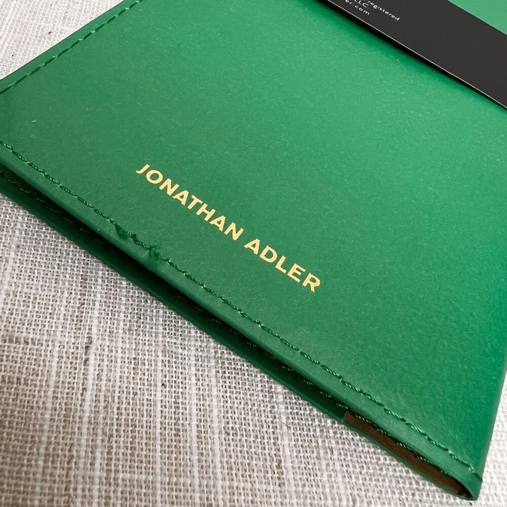 Jonathan Adler Faux Leather Tiger Travel Journal Green Safari Removable Folio