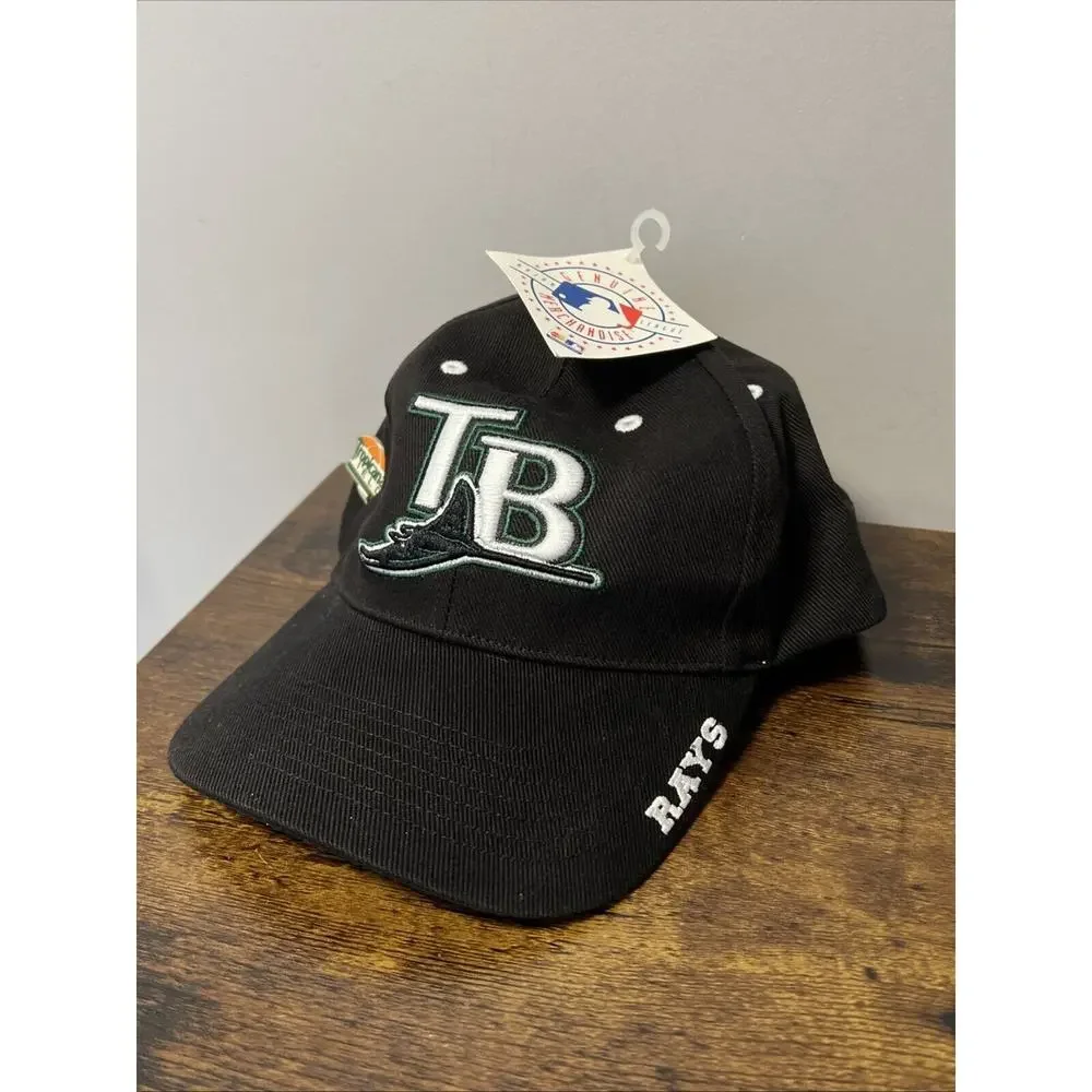 NEW Twins Enterprise TAMPA BAY DEVIL RAYS Hat Strapback OSFM + Tropicana Hat Pin
