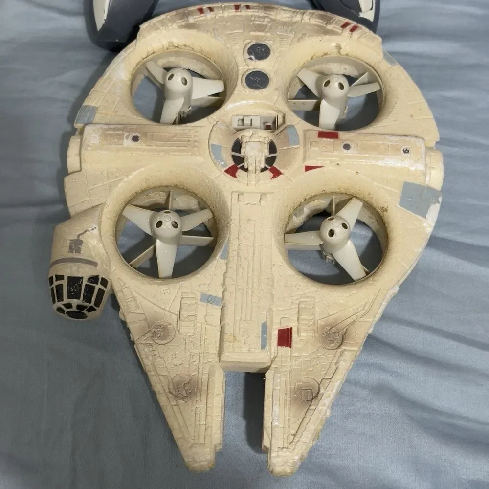 Star Wars Millennium Falcon Remote Control Airplane Toy Beige Gray