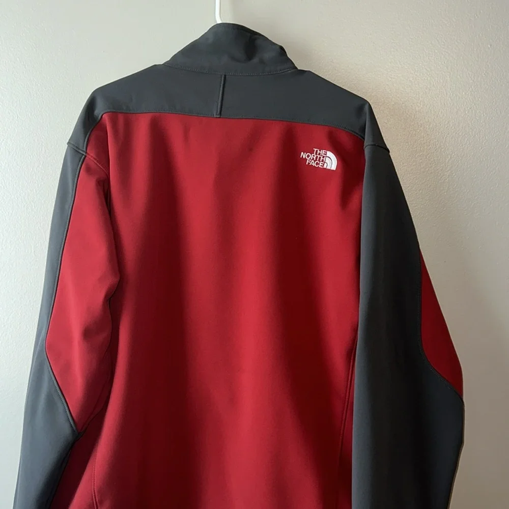 The North Face Jacket‎ Coat Maroon Grey XL Zip Up Front