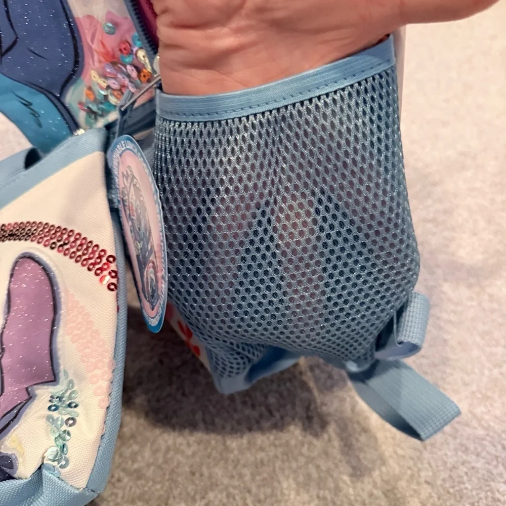 NWT Disney Lilo & Stitch backpack and sequined lunchbox cooler