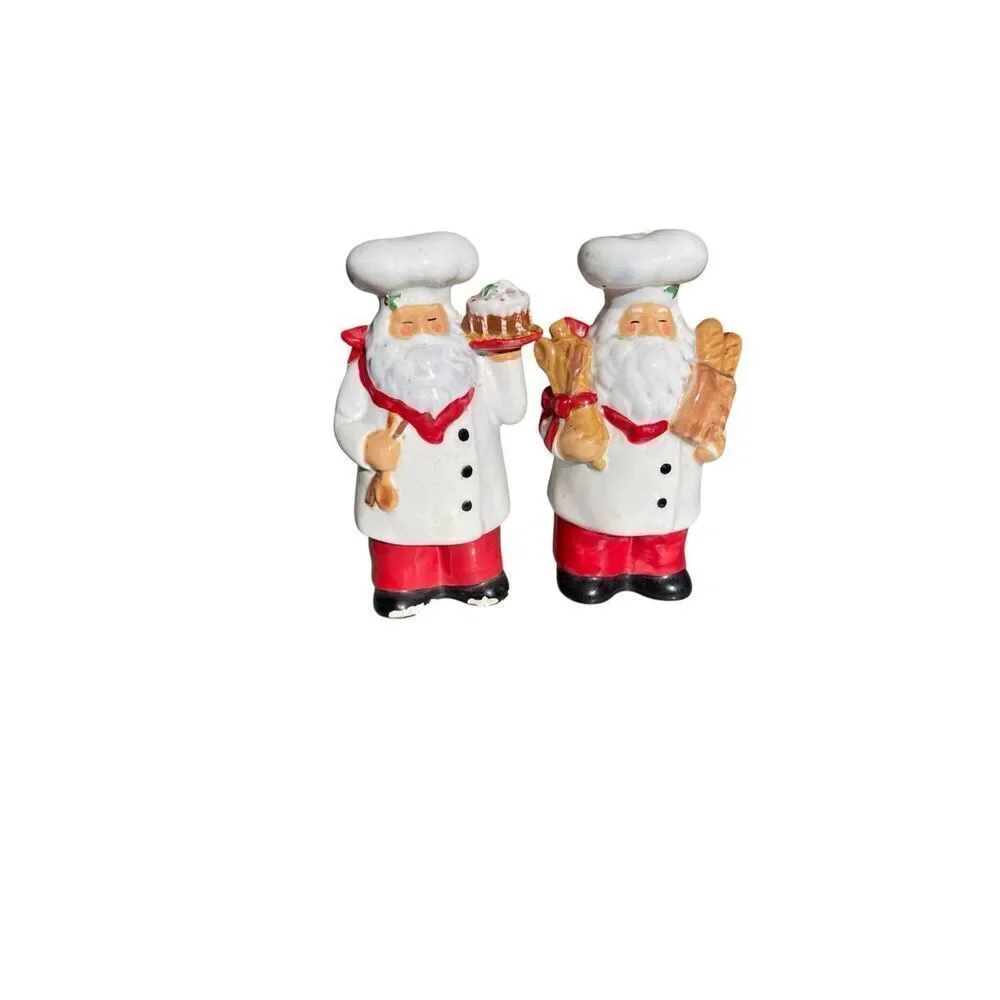 Jennifer Brinley Santa Holiday Salt and Pepper Shakers Vintage