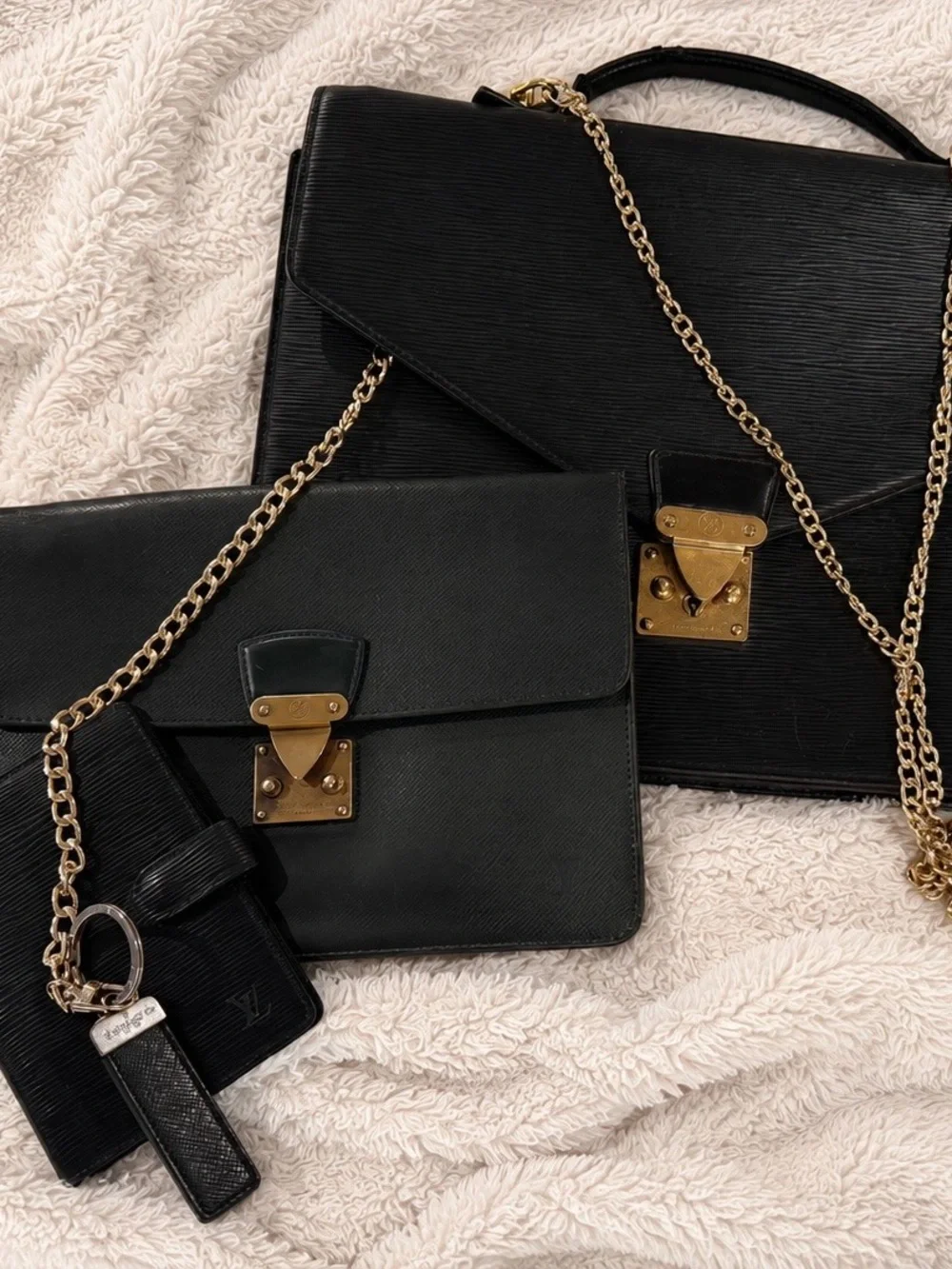 Louis Vuitton Taiga & Epi Leather Executive Bundle Set | Vintage LV crated set