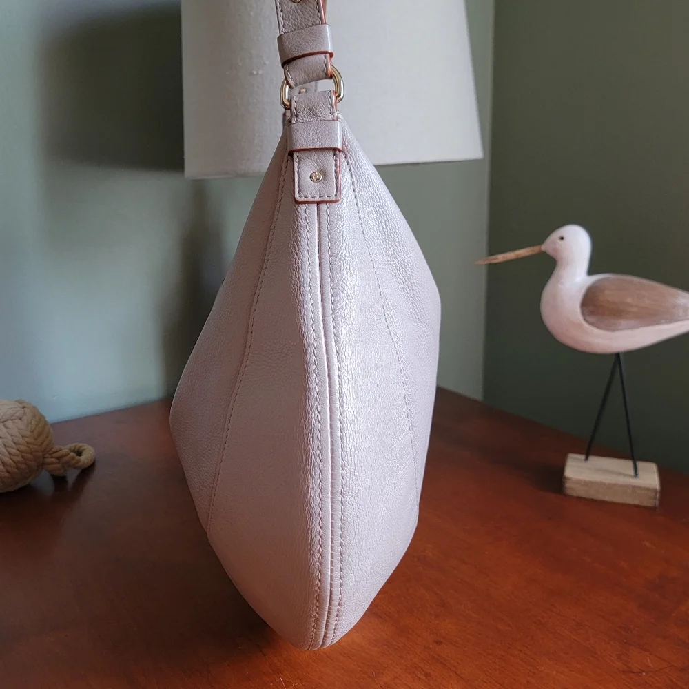 Kate Spade WKRU1137 Lori Berkshire Road Taupe Leather Hobo Bag