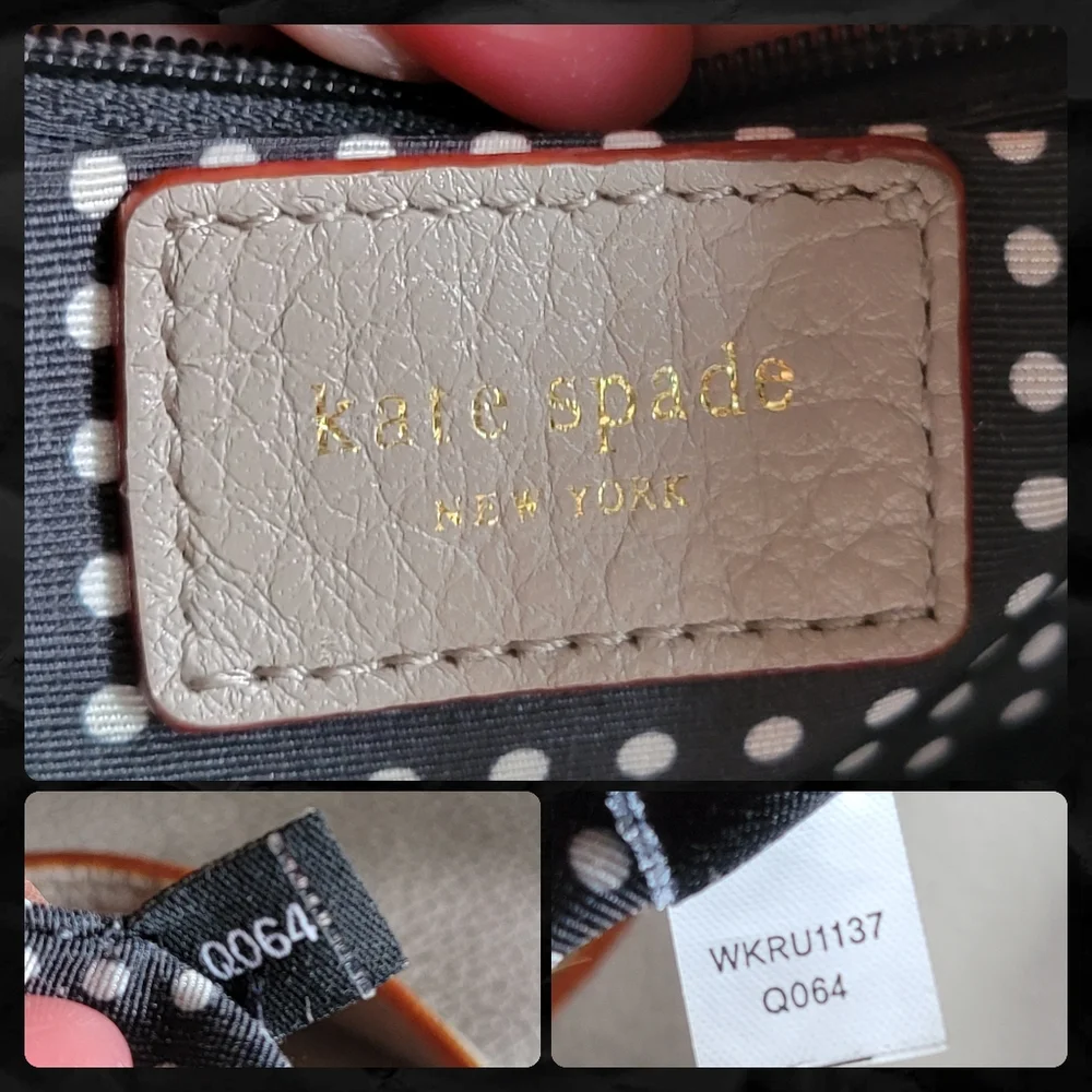 Kate Spade WKRU1137 Lori Berkshire Road Taupe Leather Hobo Bag