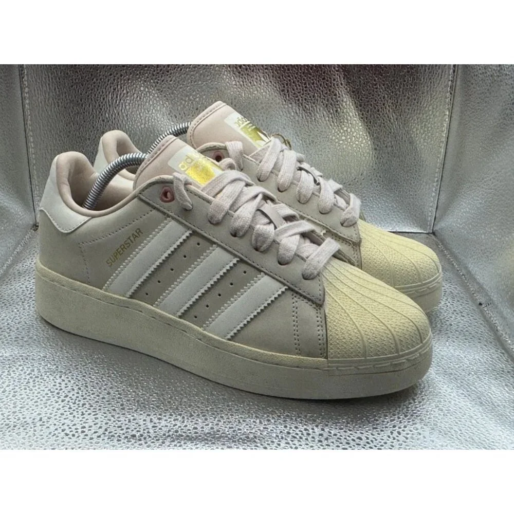 Size 9.5 Adidas Originals Superstar XLG‎ Putty Mauve Ivory Sneaker Shoes ID1103
