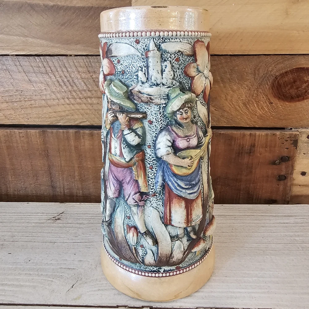 Antique 1901-1910 Adolf Diesinger ceramic beer stein #802 