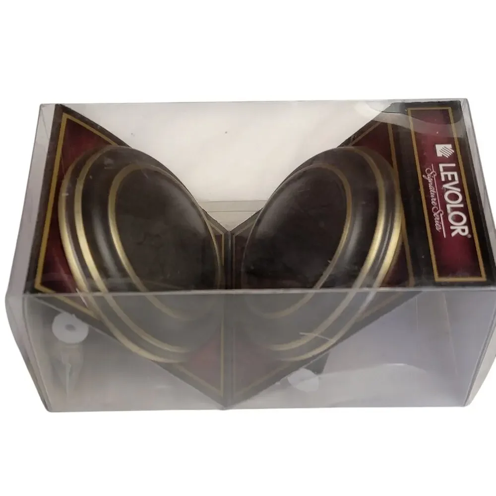 Levolor Drapery Holdbacks Wilshire Round Medallion Brushed Bronze‎ 2 Pk Drapes
