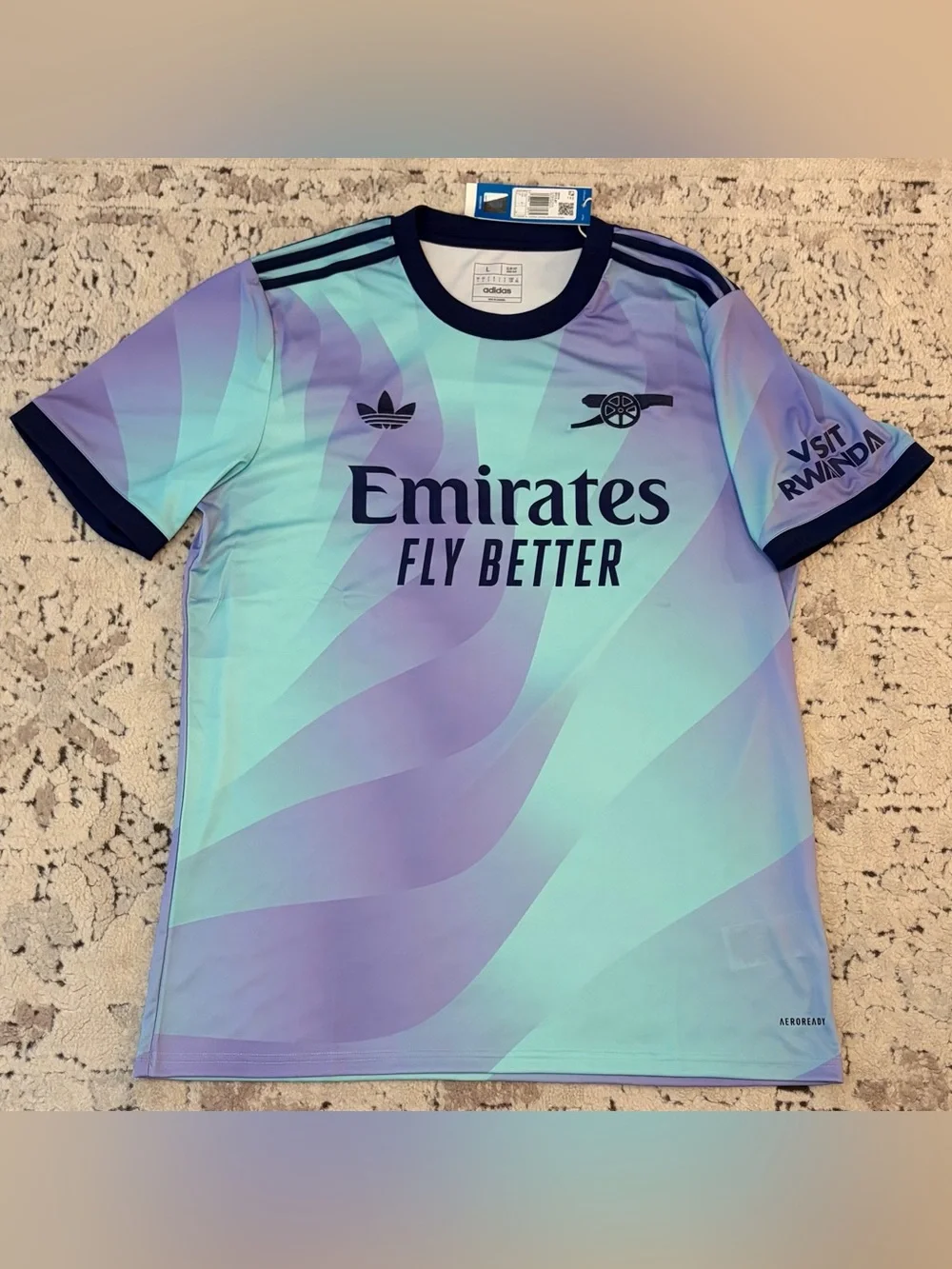 Adidas Authentic Arsenal 2024/25 Saka #7 Third IZ0114 Soccer Jersey Men’s Sz: L