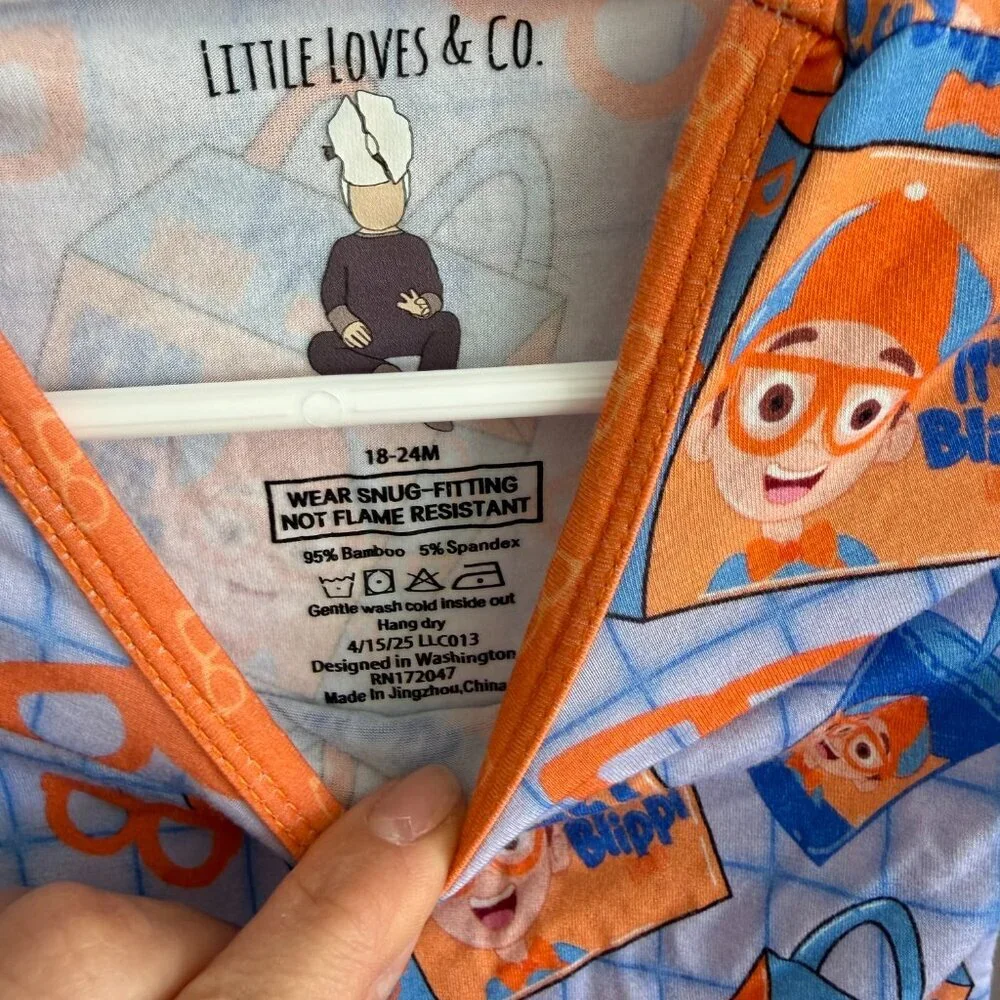 Blippi Bamboo Pajama Set Little Loves & Co 18-24M