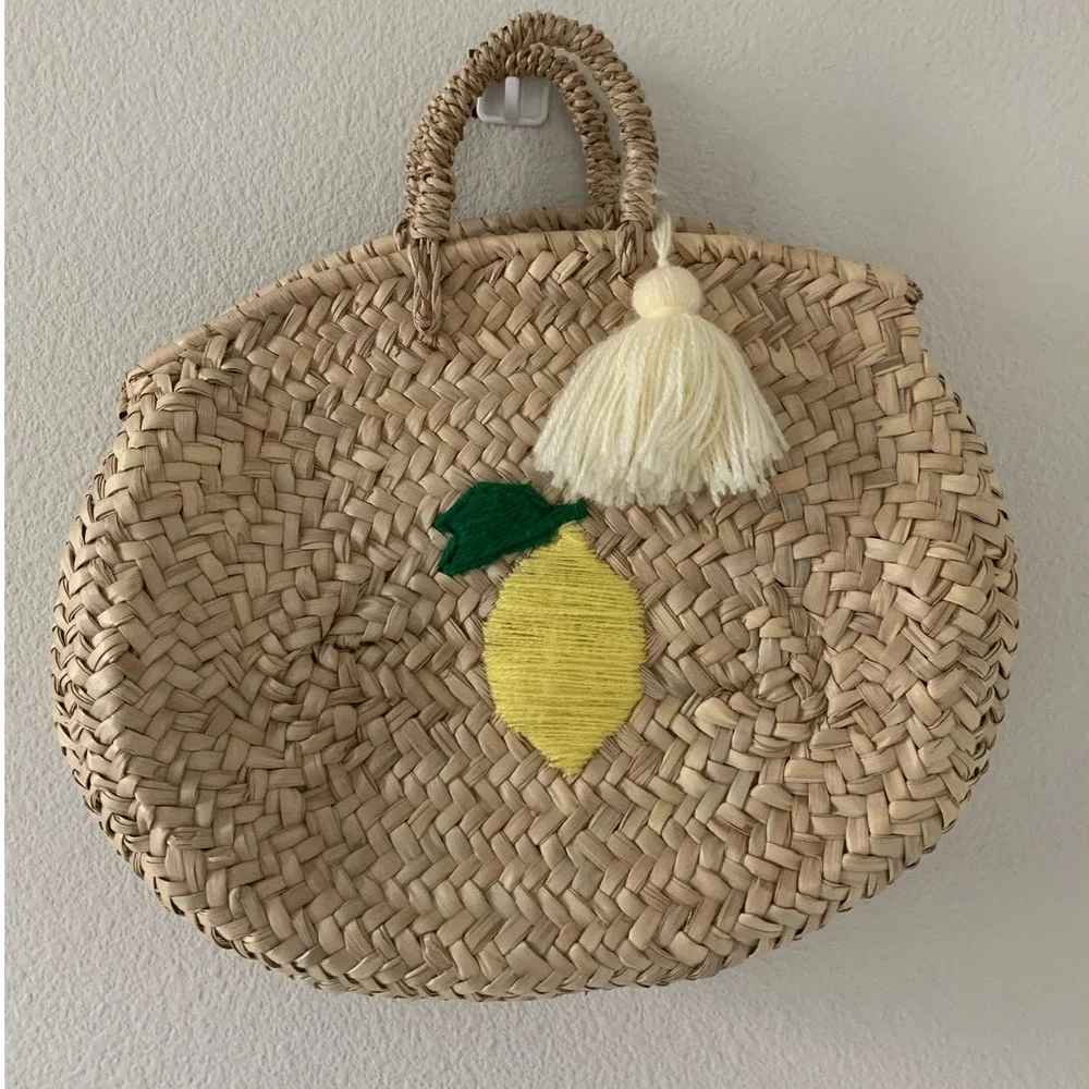 Boho Handmade 100% Straw Mini Basket‎