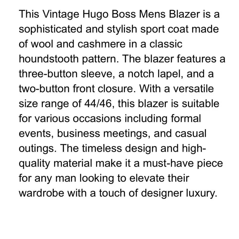 Hugo Boss houndstooth few