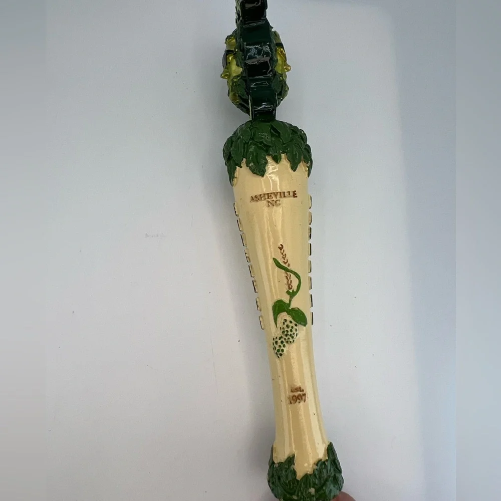 Green Man Brewery Wayfarer Beer Pub Tap Handle 12 Inches Asheville NC Est. 1997